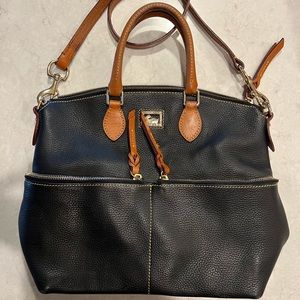 Dooney & Burke bag. Black and Tan. Pebble leather. Medium. Excellent condition.